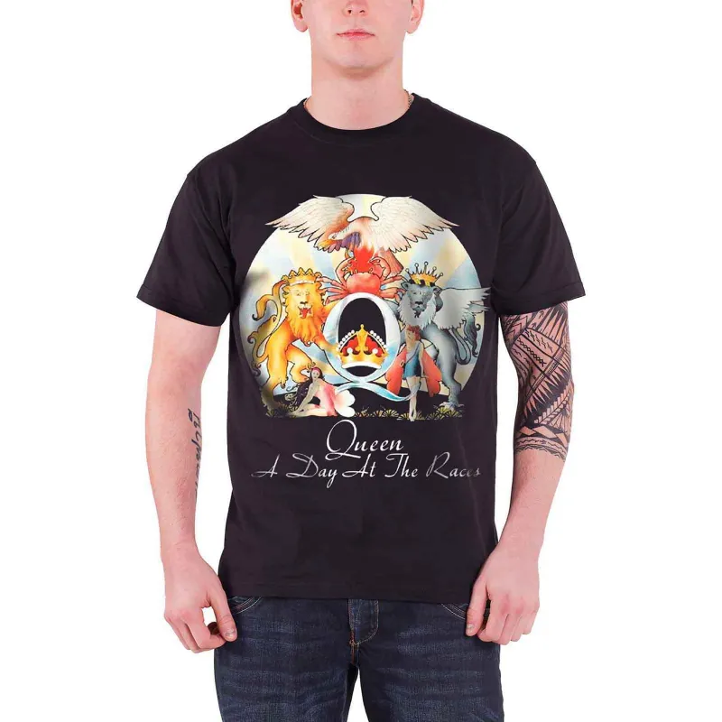 QUEEN - A DAY AT THE RACES - T-Shirt Black made by Spiral Direct