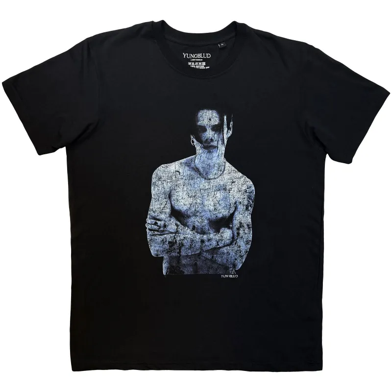 YUNGBLUD - PORTRAIT - T-Shirt Black (Back Print) made by Spiral Direct