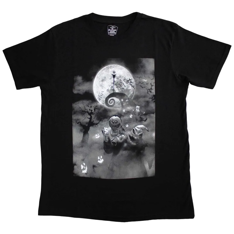 THE NIGHTMARE BEFORE CHRISTMAS - OOGIE SCENE - T-Shirt Black made by Spiral Direct