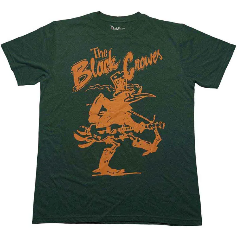 THE BLACK CROWES - CROWE GUITAR - T-Shirt Green made by Spiral Direct