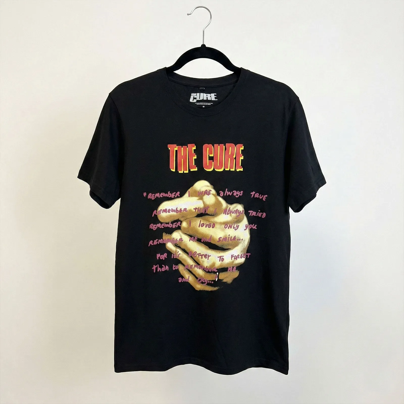THE CURE - PRAYING HANDS TREASURE LYRIC - Carbon T-Shirt Black sold by Spiral Direct product image thumbnail 2