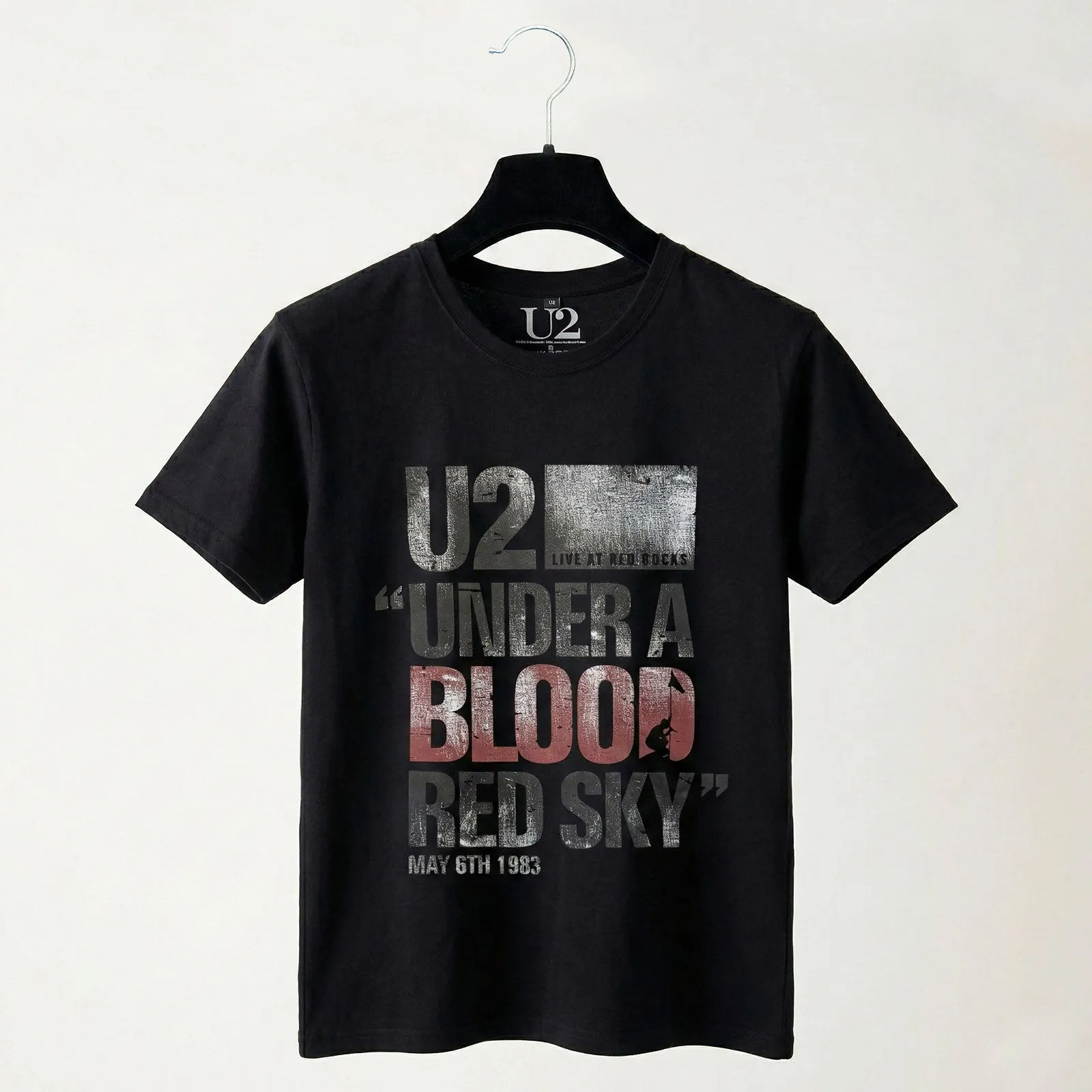U2 - BLOOD RED SKY LIVE - Carbon T-Shirt Black sold by Spiral Direct product image thumbnail 2