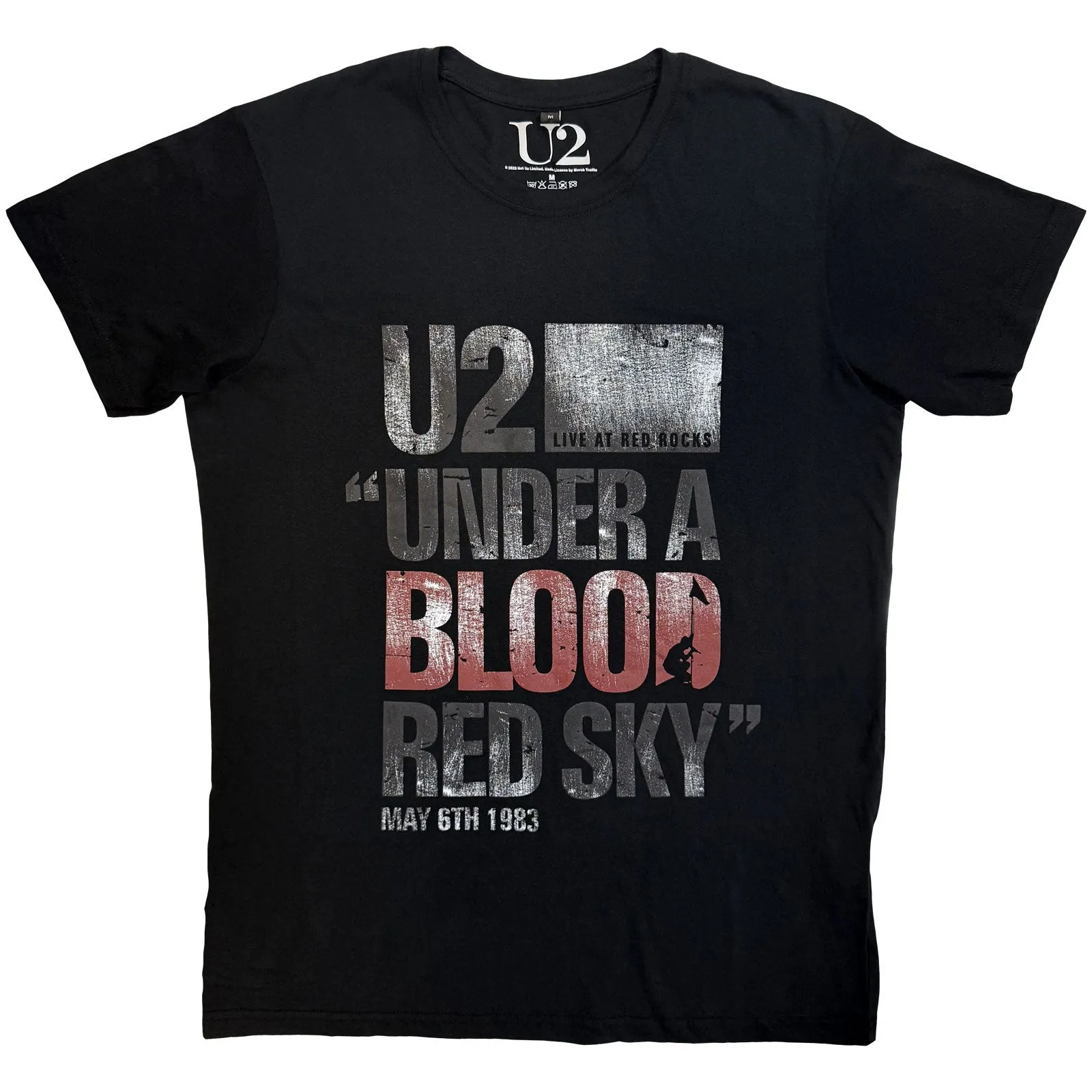 U2 - BLOOD RED SKY LIVE - Carbon T-Shirt Black sold by Spiral Direct