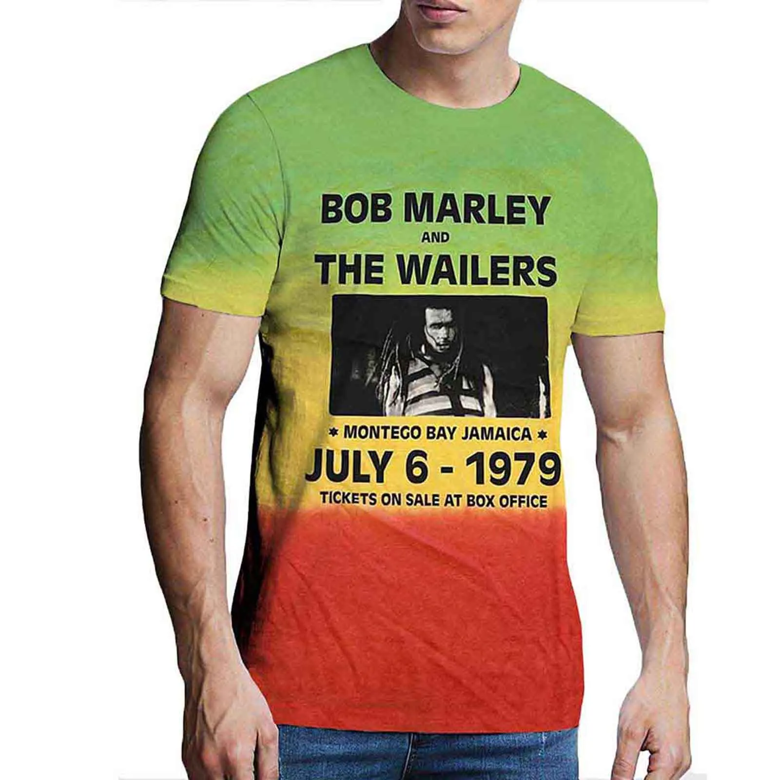 BOB MARLEY - MONTEGO BAY - T-Shirt Green (Wash Collection) sold by Spiral Direct product image thumbnail 2