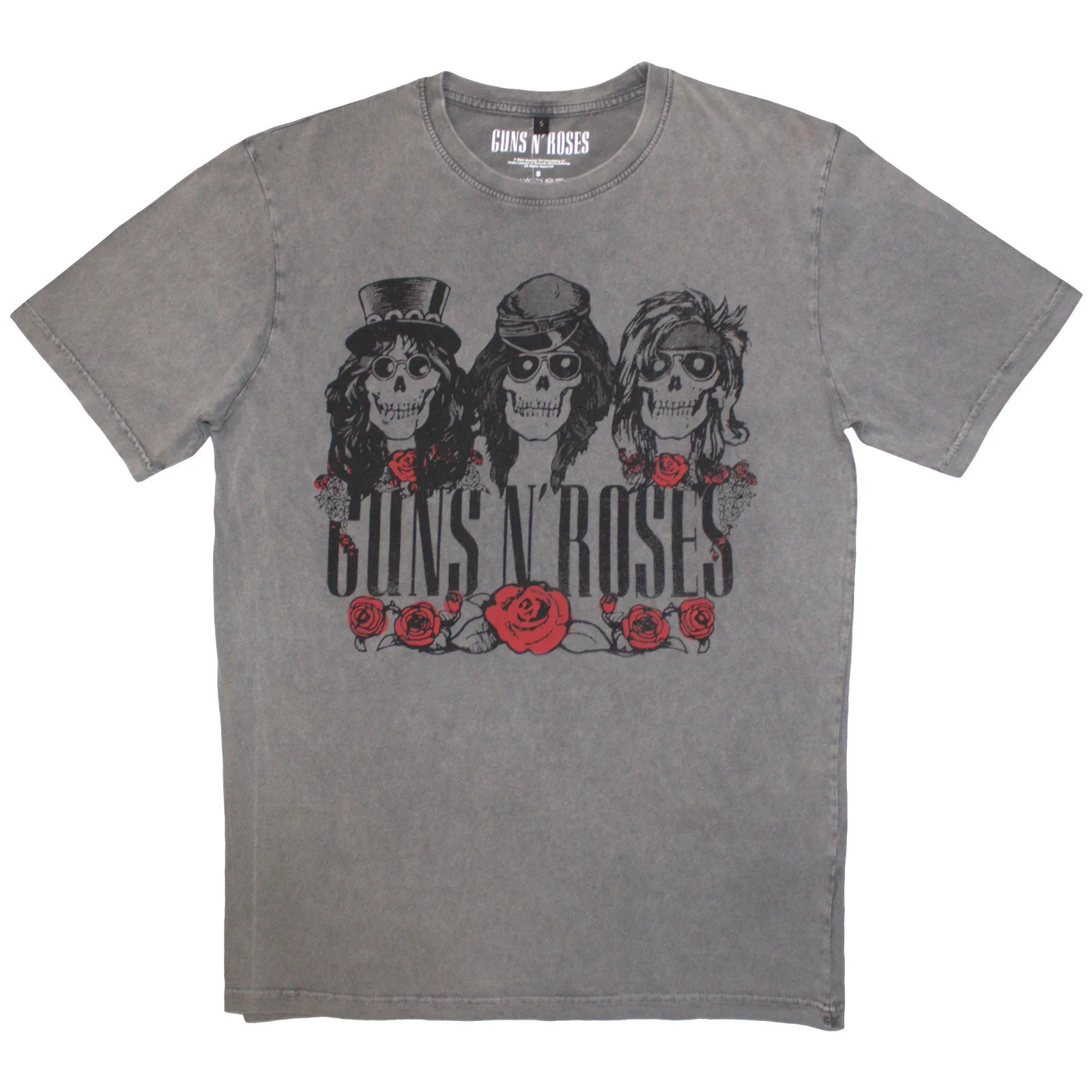 GUNS N ROSES - HELL GROUP - Stone Wash T-Shirt Grey sold by Spiral Direct
