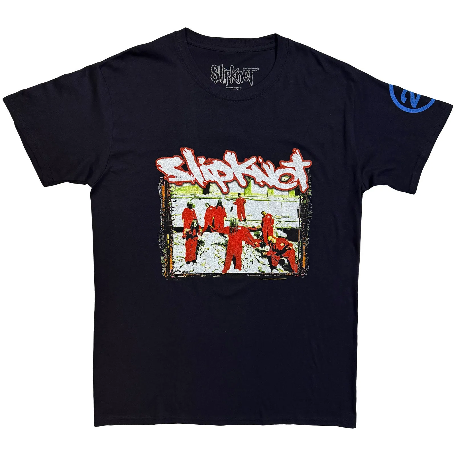 SLIPKNOT - 20TH ANNIVERSARY - RED JUMP SUITS - T-Shirt Blue (Back Print) sold by Spiral Direct