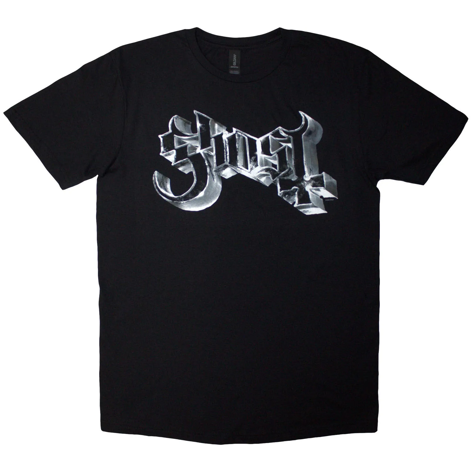 GHOST - CHROME LOGO - T-Shirt Black sold by Spiral Direct