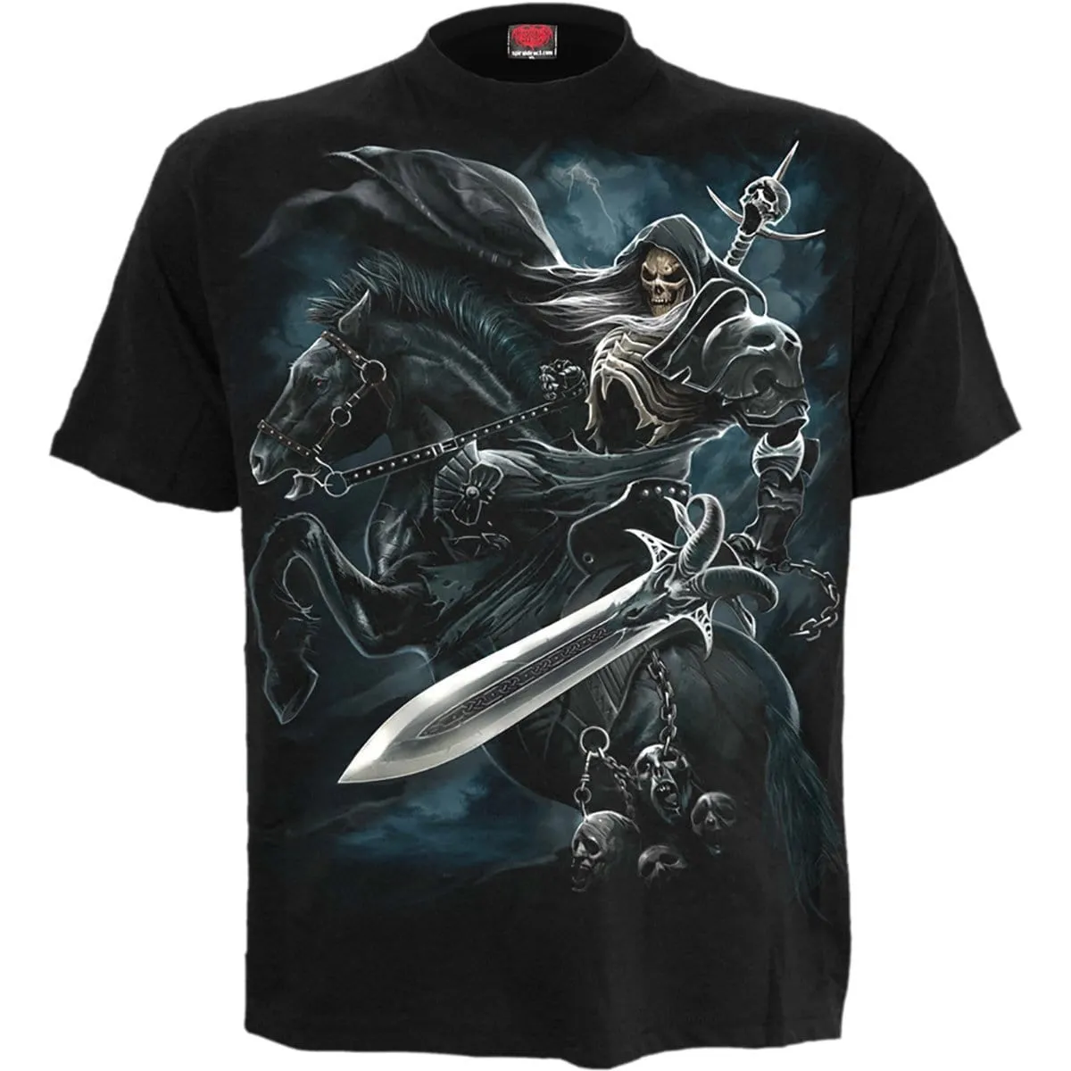 GRIM RIDER - T-Shirt Black sold by Spiral Direct