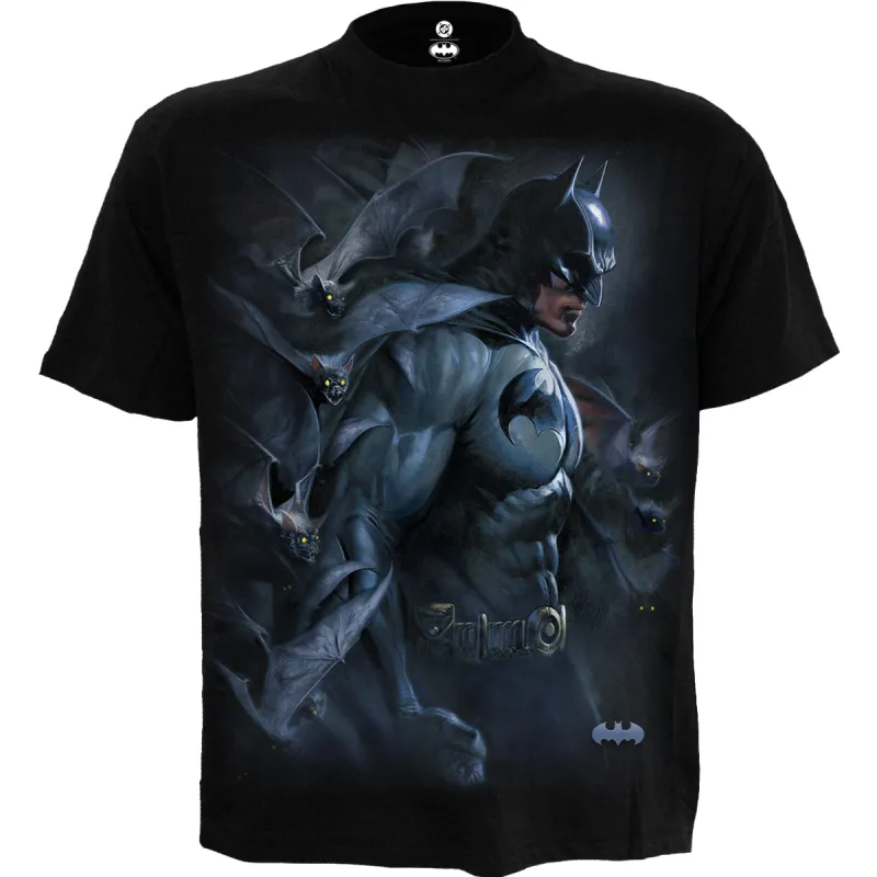 BATMAN - DARKEST FEARS - Front Print T-Shirt Black made by Spiral Direct
