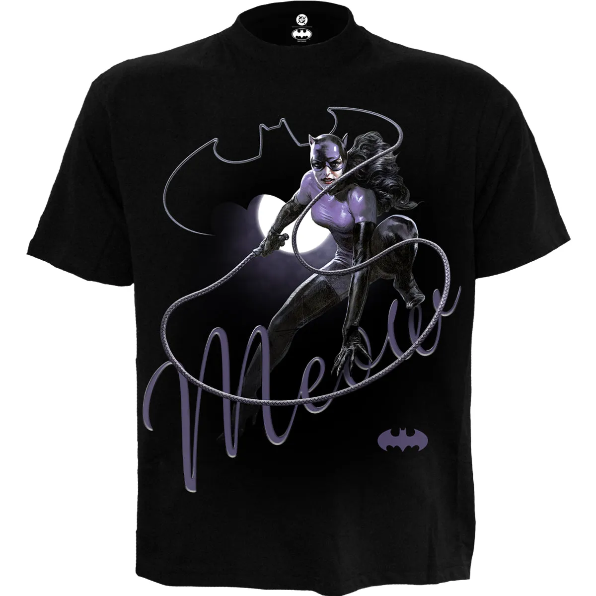 CATWOMAN - MEOW - Front Print T-Shirt Black sold by Spiral Direct