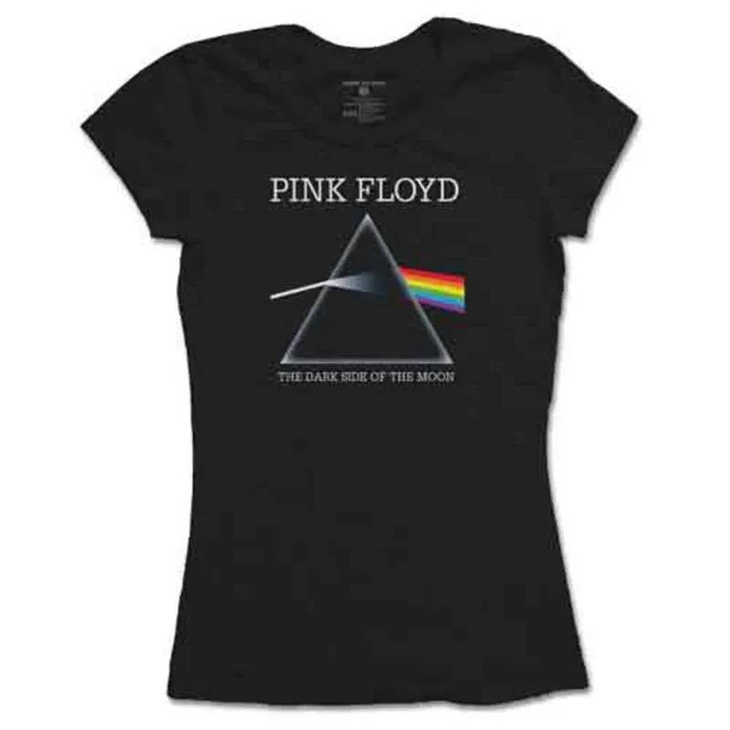 PINK FLOYD - DARK SIDE OF THE MOON REFRACT - Ladies T-Shirt Black made by Spiral Direct