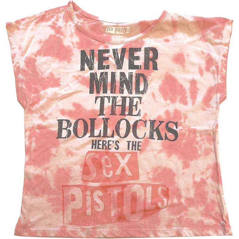 THE SEX PISTOLS - NEVER MIND THE BOLLOCKS - Crop Top Pink (Wash Collection) made by Spiral Direct
