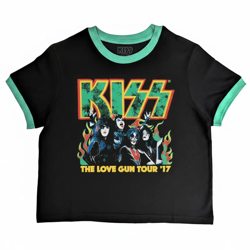 KISS - ST PADDY'S - Crop Top Black made by Spiral Direct