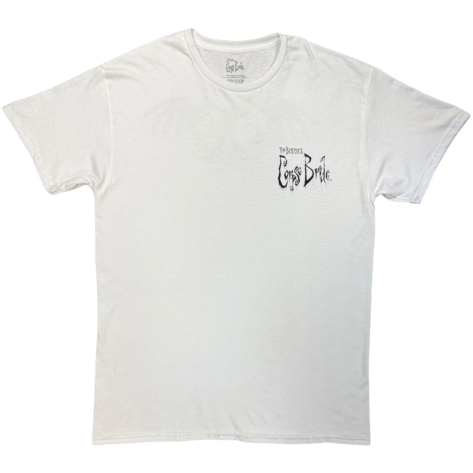 CORPSE BRIDE - A TRAGIC TALE OF ROMANCE - T-Shirt White (Back Print) sold by Spiral Direct