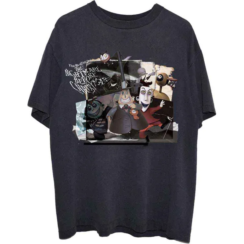 THE NIGHTMARE BEFORE CHRISTMAS - MONTAGE - T-Shirt Black made by Spiral Direct