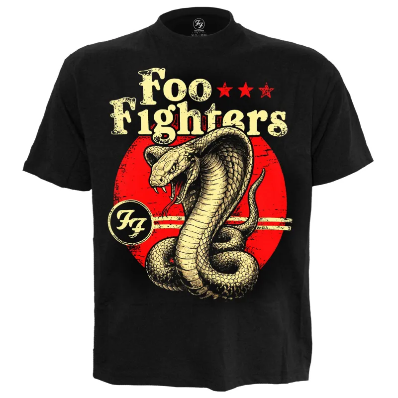 FOO FIGHTERS - COBRA - Front Print T-Shirt Black made by Spiral Direct