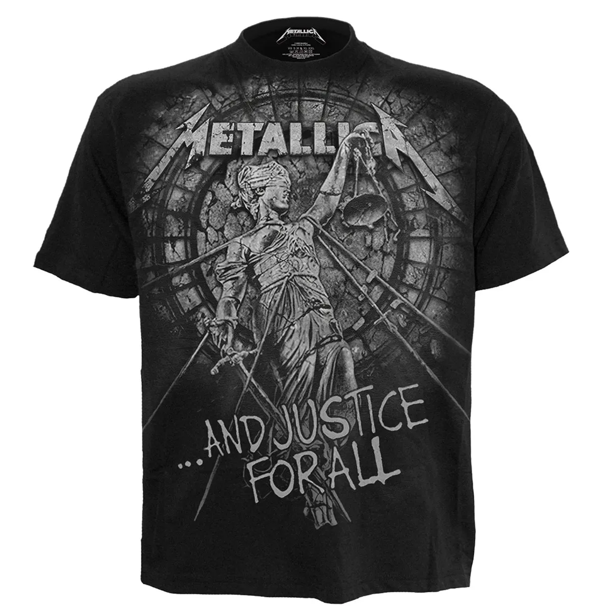 METALLICA - STONED JUSTICE - Front Print T-Shirt Black sold by Spiral Direct