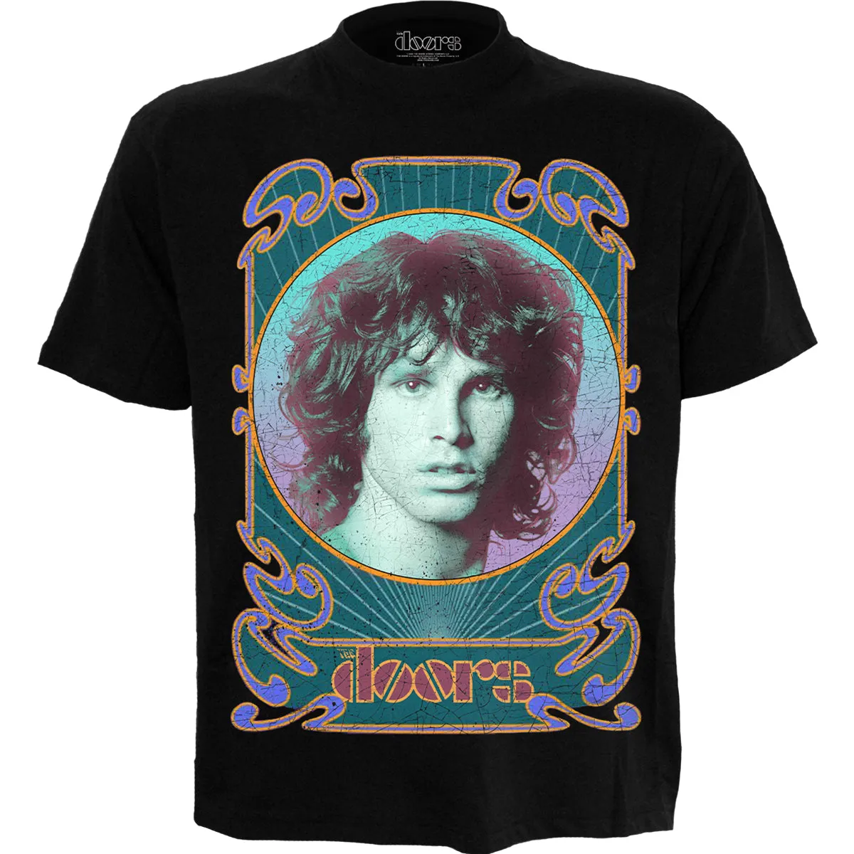 THE DOORS - NOUVEAU MORRISON - Front Print T-Shirt Black sold by Spiral Direct