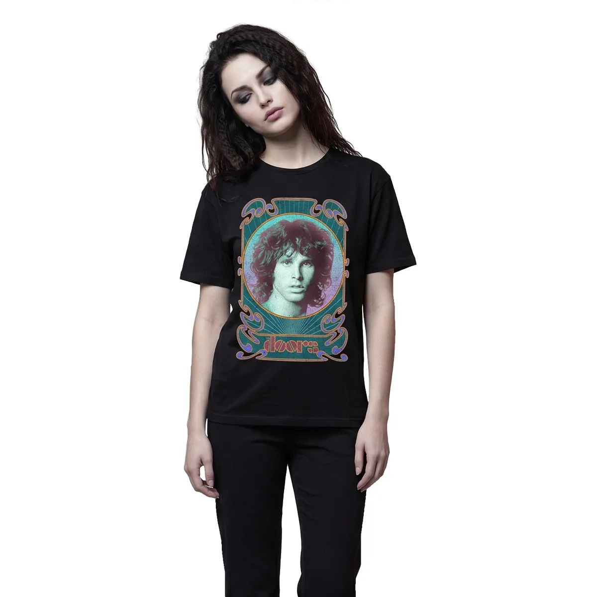 THE DOORS - NOUVEAU MORRISON - Front Print T-Shirt Black sold by Spiral Direct product image thumbnail 2