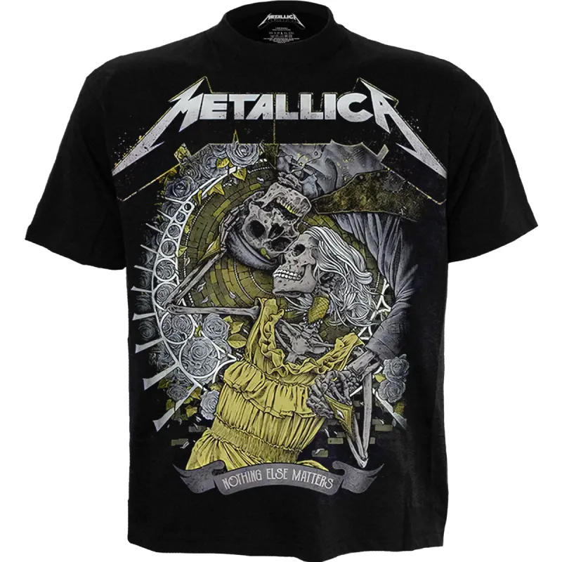 METALLICA - NOTHING ELSE MATTERS - Front Print T-Shirt Black made by Spiral Direct