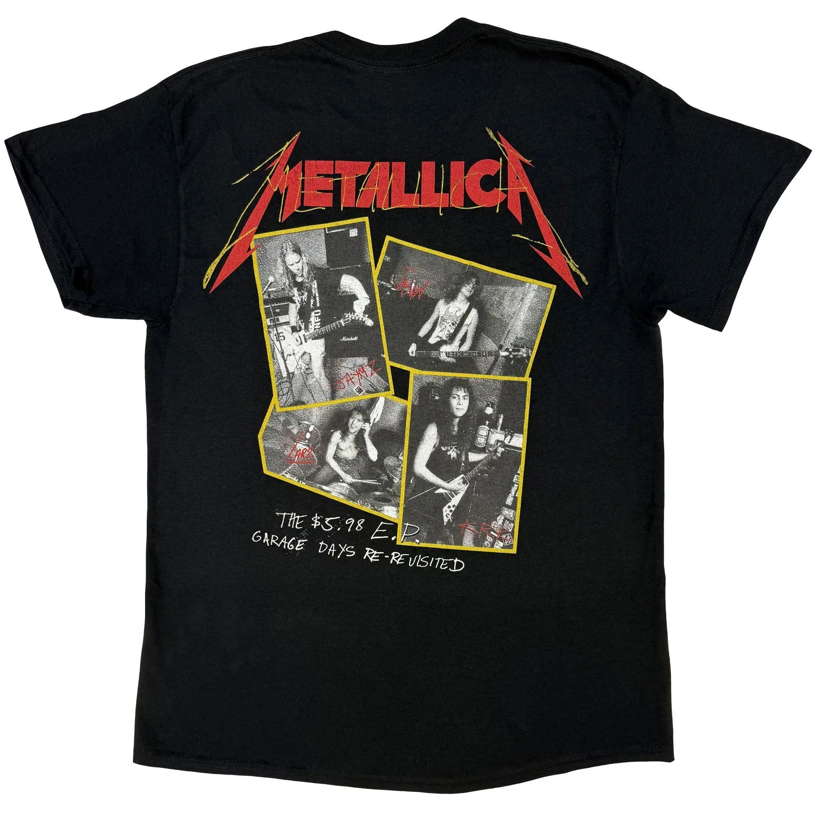 METALLICA - GARAGE PHOTO YELLOW - T-Shirt Black (Back Print) sold by Spiral Direct product image thumbnail 2