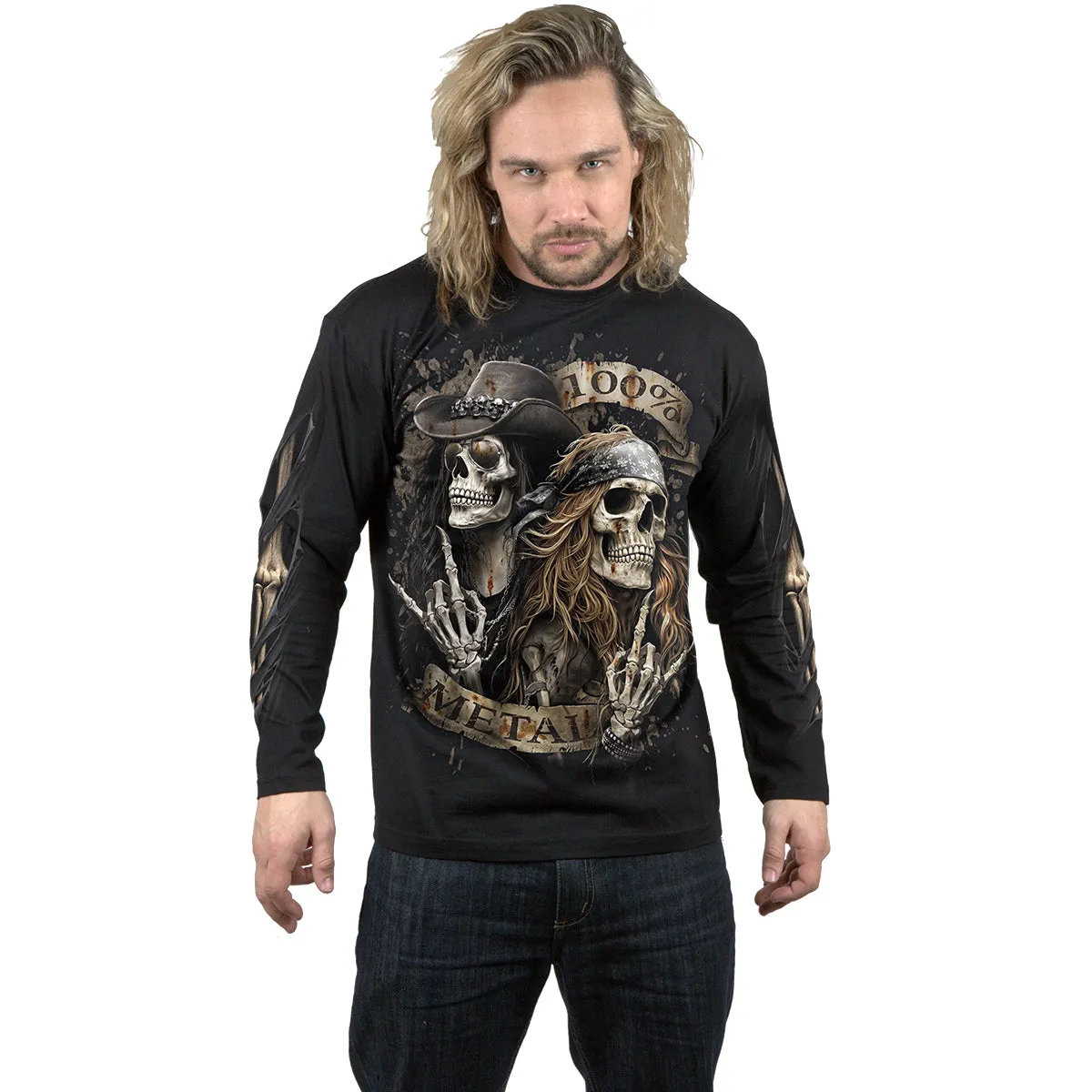 PURE METAL - Longsleeve T-Shirt Black sold by Spiral Direct product image thumbnail 3