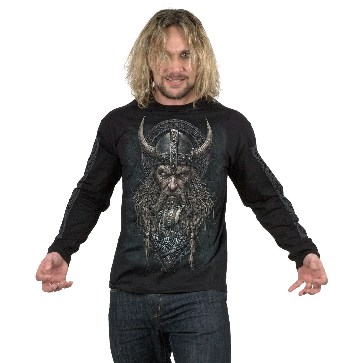VIKING NORSEMAN - Longsleeve T-Shirt Black sold by Spiral Direct product image thumbnail 3