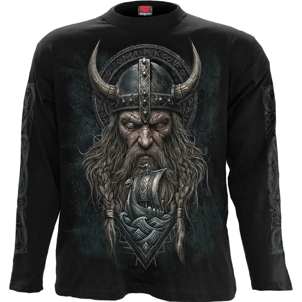 VIKING NORSEMAN - Longsleeve T-Shirt Black sold by Spiral Direct
