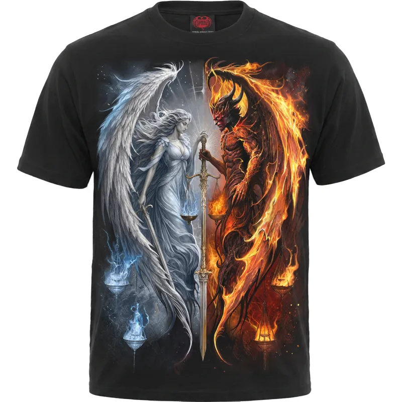ANGEL & DEMON - T-Shirt Black made by Spiral Direct