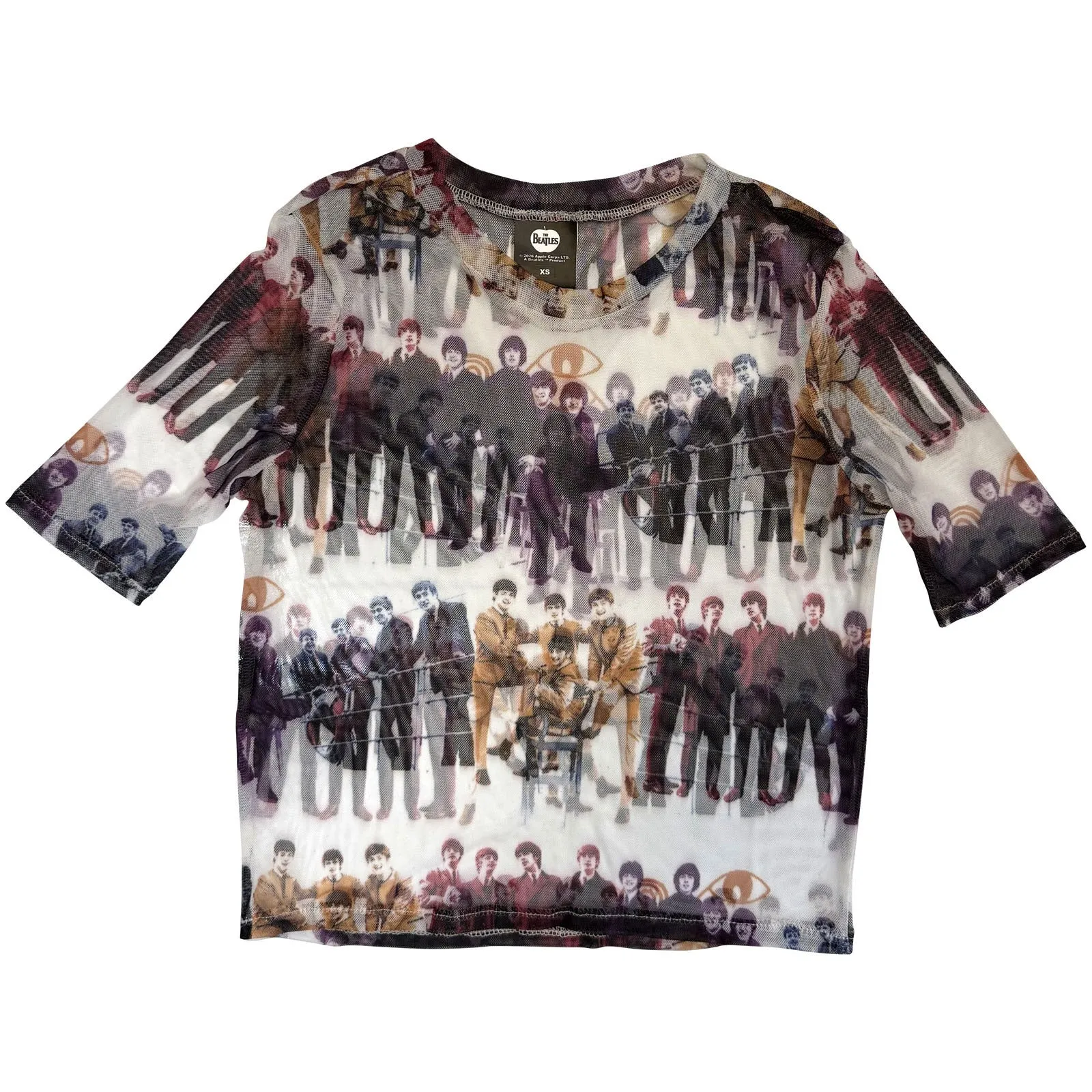 THE BEATLES - ANTHOLOGY GROUP REPEAT - Ladies Crop Top White sold by Spiral Direct