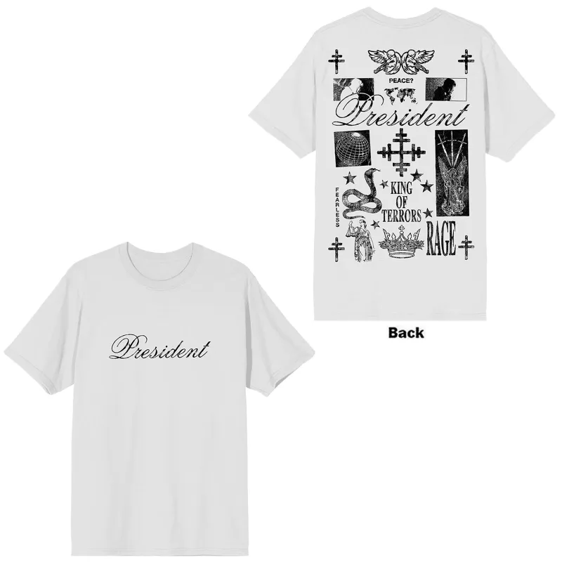 PRESIDENT - KING OF TERRORS - T-Shirt White made by Spiral Direct