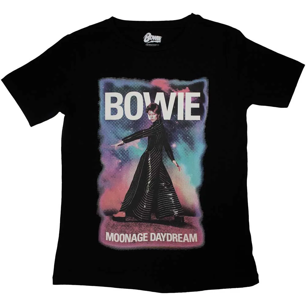 DAVID BOWIE - MOONAGE 11 FADE - Ladies T-Shirt Black sold by Spiral Direct