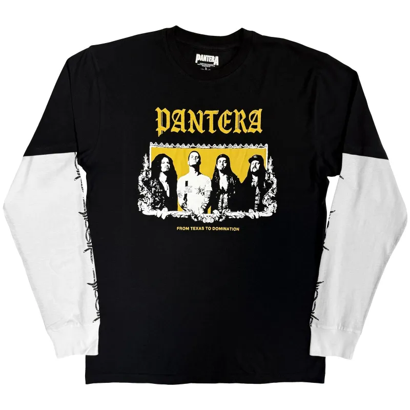 PANTERA - TEXAS TO DOMINATION - Layered Long Sleeve T-Shirt Multicolour made by Spiral Direct