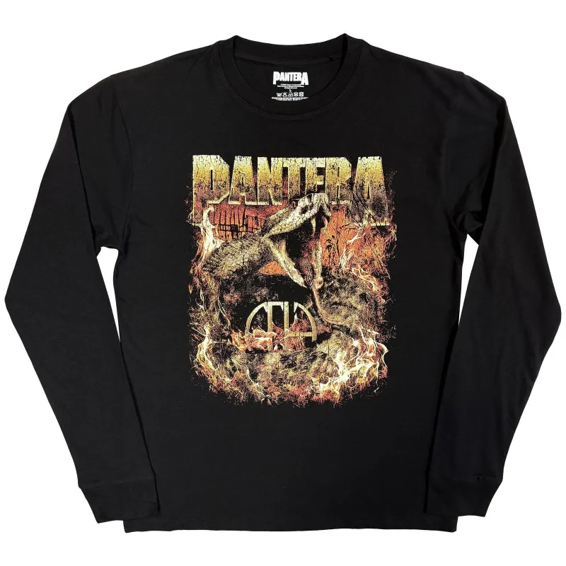 PANTERA - WORLD DOMINATION TOUR - Long Sleeve T-Shirt Black made by Spiral Direct
