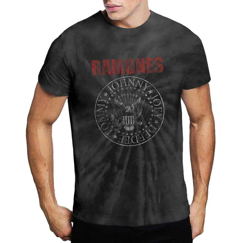 RAMONES - PRESIDENTIAL SEAL 2 - T-Shirt Black made by Spiral Direct