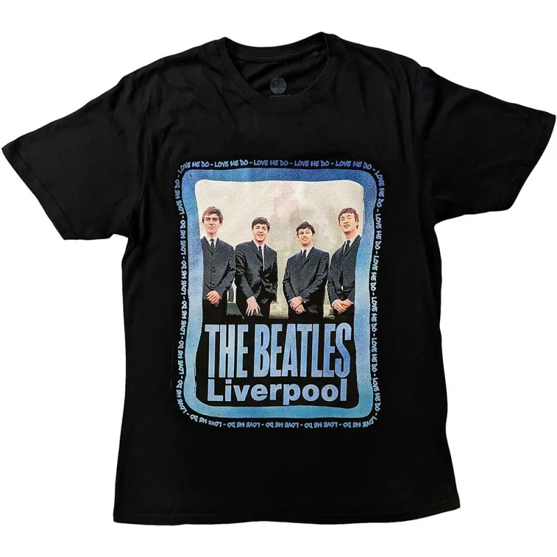 THE BEATLES - PIERHEAD FRAME - T-Shirt Black made by Spiral Direct