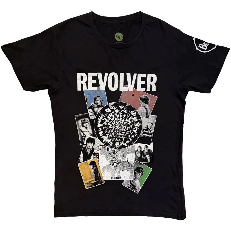 THE BEATLES - REVOLVER MONTAGE - T-Shirt Black made by Spiral Direct
