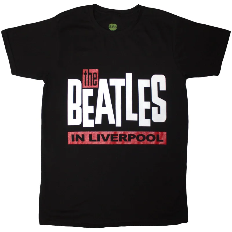THE BEATLES - IN LIVERPOOL - T-Shirt Black made by Spiral Direct