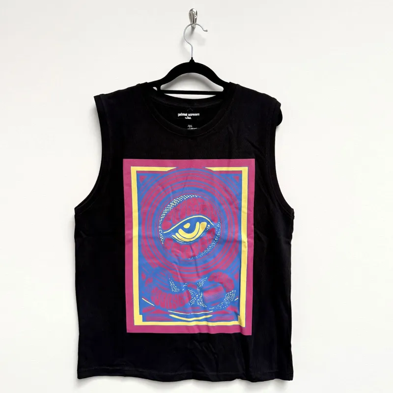 PRIMAL SCREAM - PSYCHEDELIC EYE - Tank T-Shirt Black made by Spiral Direct