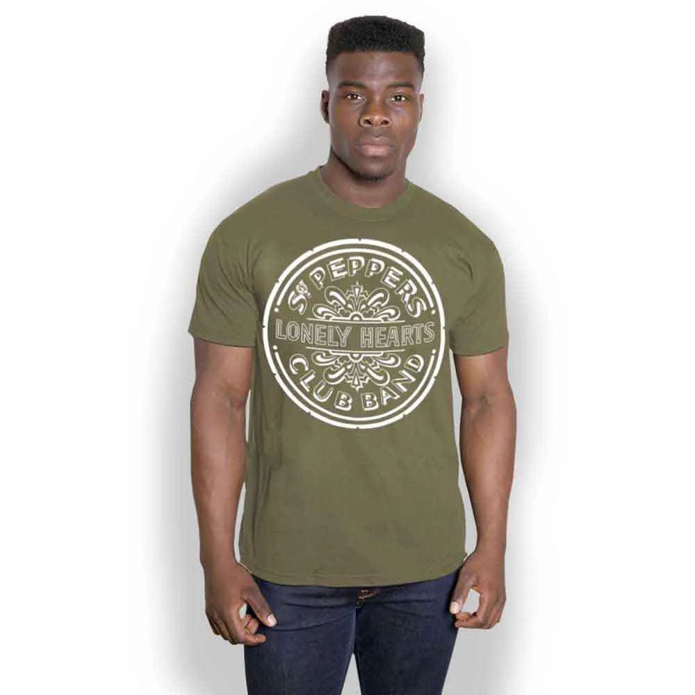 THE BEATLES - LONELY HEARTS - T-Shirt Green sold by Spiral Direct product image thumbnail 2