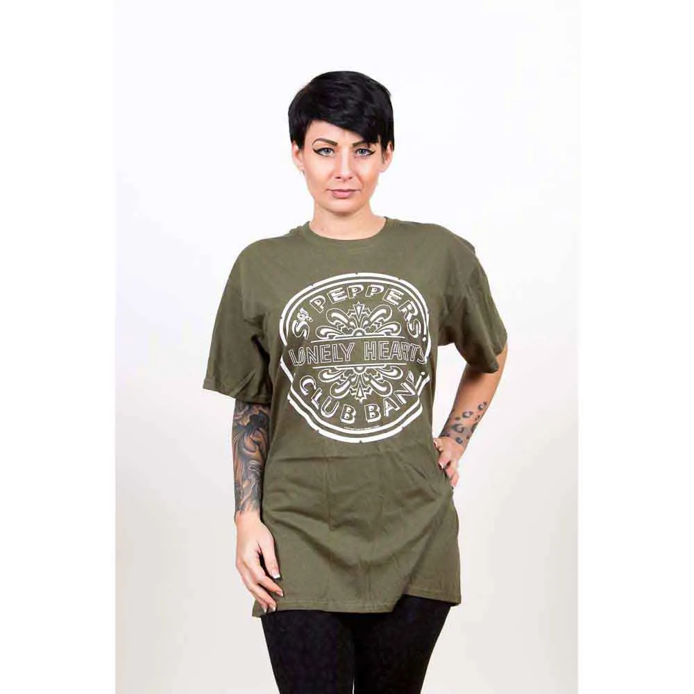 THE BEATLES - LONELY HEARTS - T-Shirt Green sold by Spiral Direct product image thumbnail 3