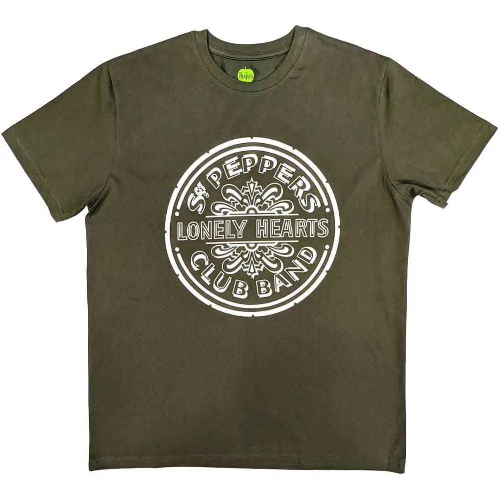 THE BEATLES - LONELY HEARTS - T-Shirt Green sold by Spiral Direct
