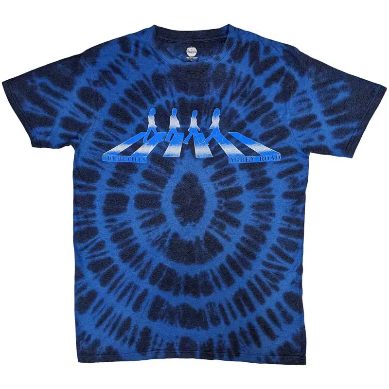 THE BEATLES - ABBEY ROAD CROSSING GRADIENT - T-Shirt Blue made by Spiral Direct