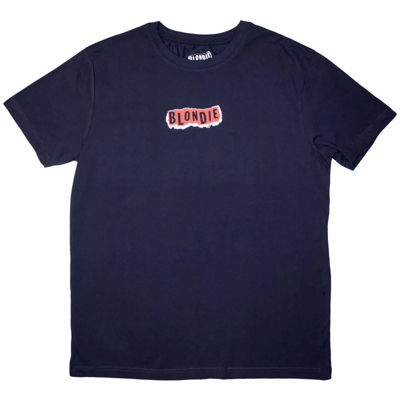 BLONDIE - MINI PUNK LOGO - T-Shirt Blue made by Spiral Direct
