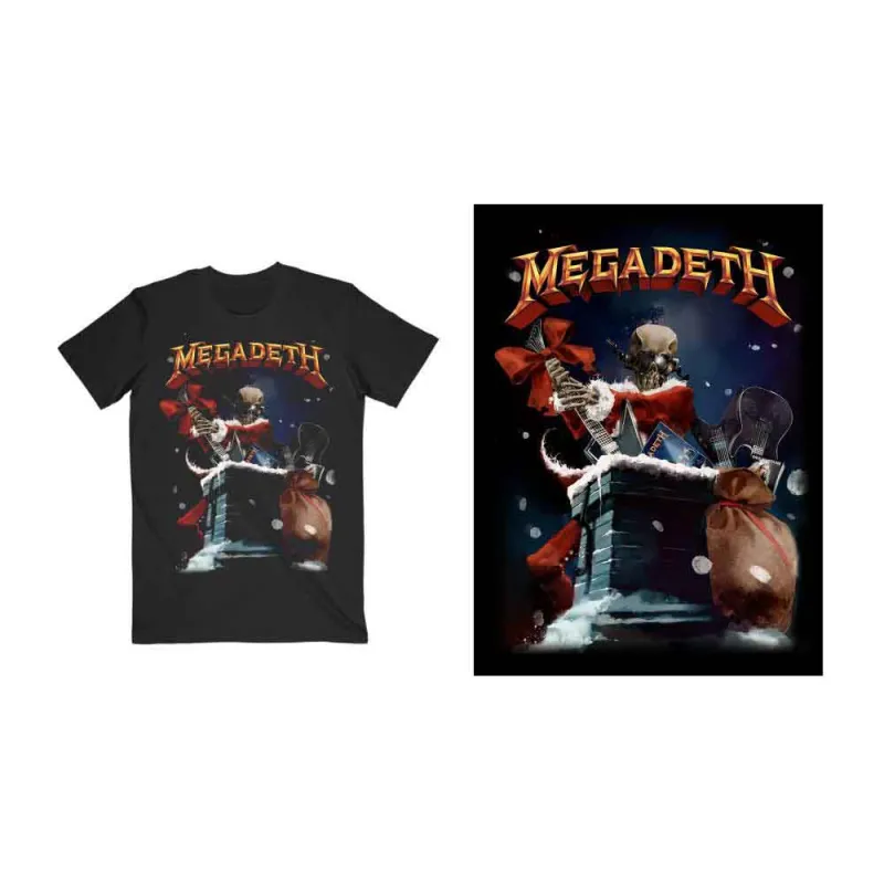 MEGADETH - SANTA VIC CHIMNEY - T-Shirt Black made by Spiral Direct