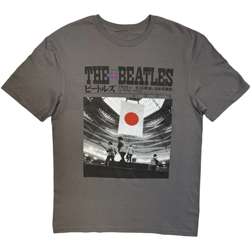 THE BEATLES - AT THE BUDOKAN - T-Shirt Grey made by Spiral Direct