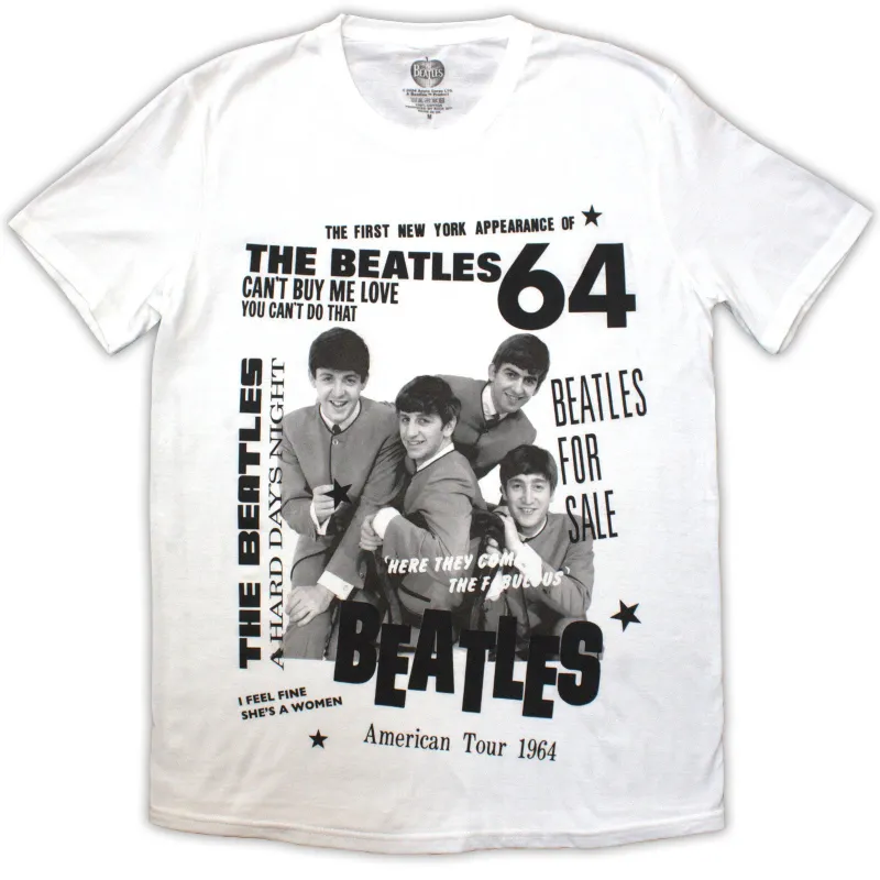 THE BEATLES - 1964 - T-Shirt White made by Spiral Direct
