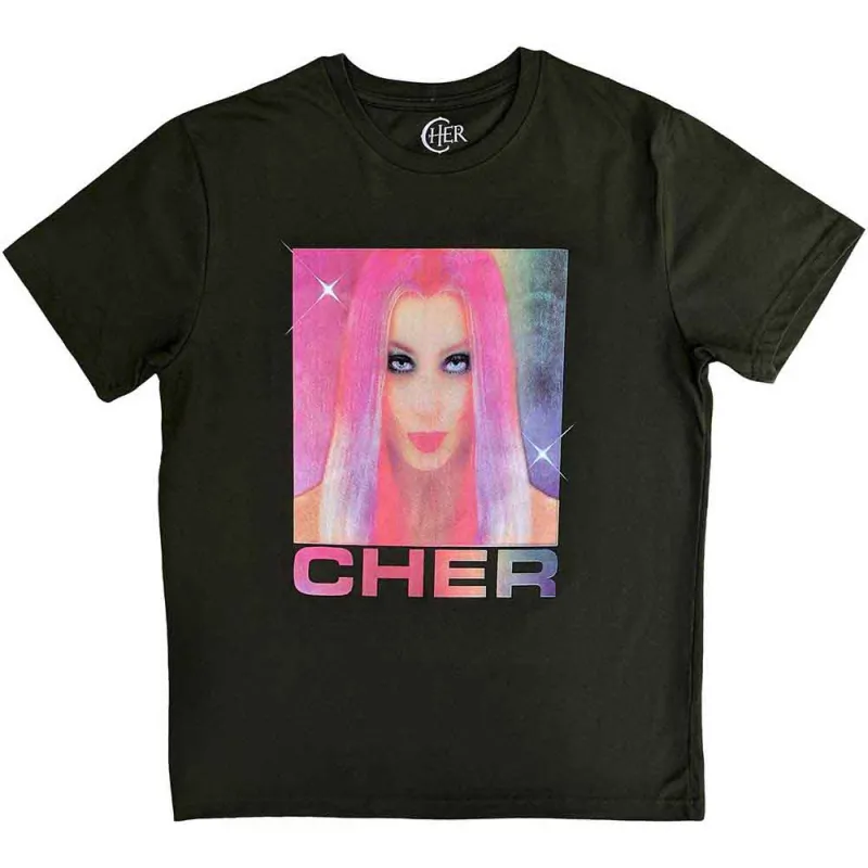 CHER - PINK HAIR - T-Shirt Green made by Spiral Direct