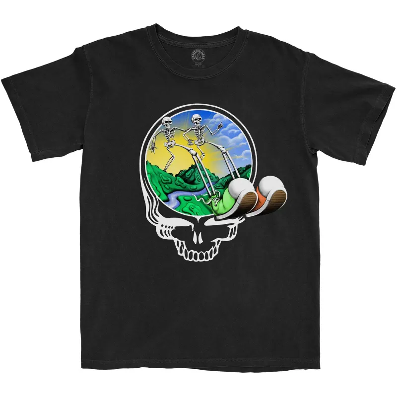 GRATEFUL DEAD - SKELES STEPPING - T-Shirt Black made by Spiral Direct