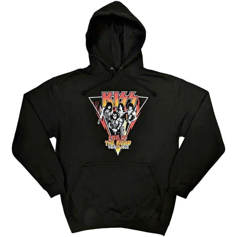 KISS - TRIANGLE - Pullover Hoodie Black made by Spiral Direct